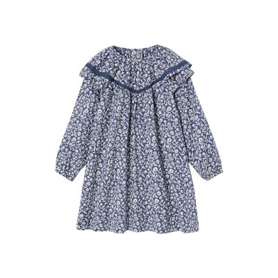 Robe à collerette imprimée fleurs DENIM FABRIC VERTBAUDET