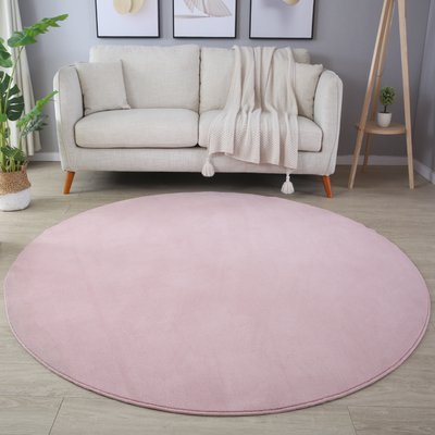Tapis de salon rond uni MOSCOU NAZAR RUGS