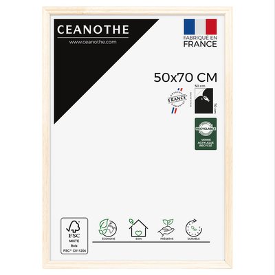 Cadre Photo 50x70 Cm Bois Massif Fsc CIRCEE AUTHENTIC CEANOTHE