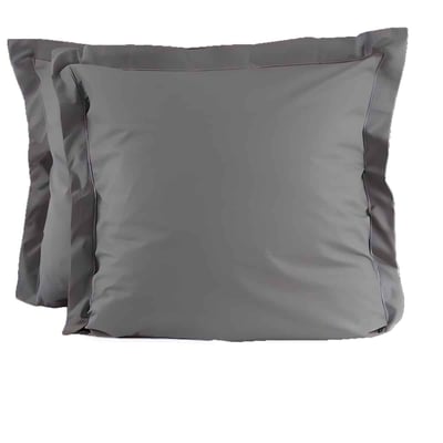 Lot de 2 taies d'oreillers percale 200 fils DESIREE LINANDELLE