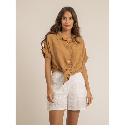 Short Taille Haute Pur Coton Dentelle Xetta DONA LISA