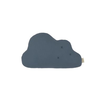Coussin nuage brodé en double gaze de coton WABI-SABI NOBODINOZ