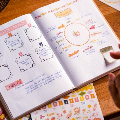 Set personnalisation Bullet journal Fleurs DRAEGER PARIS