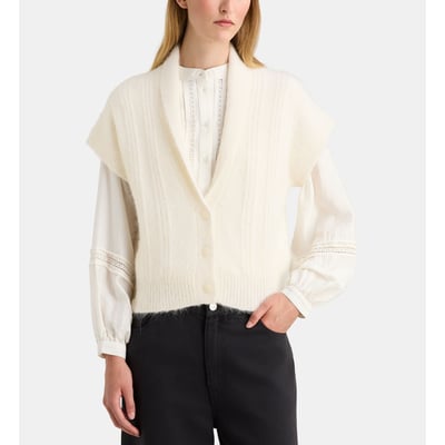 Gilet tricot fira lainé GALERIES LAFAYETTE