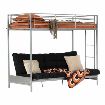 Lit superposé avec banquette en métal,LIBERTY MEUBLES COSY
