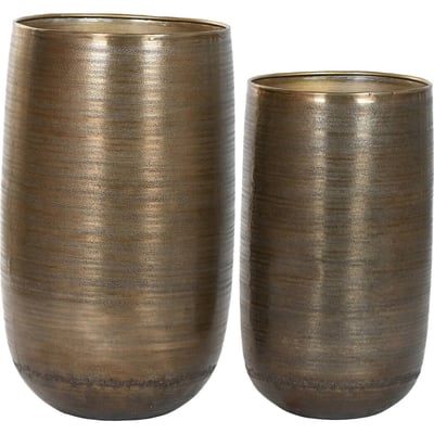 Cache-pot rond en aluminium Moderno RECOLLECTION