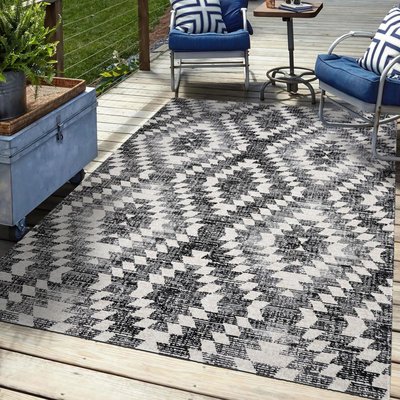 Tapis extérieur tissé kilim rectangle SANDRINE UN AMOUR DE TAPIS