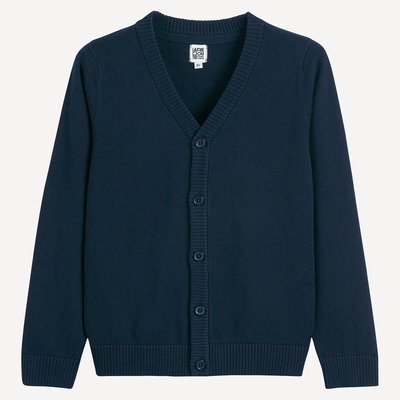 Gilet col V boutonné en fine maille LA REDOUTE COLLECTIONS