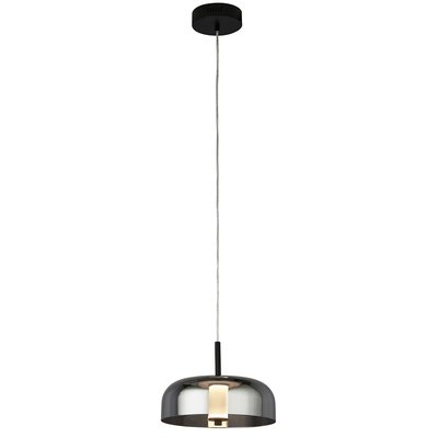 Smoked Glass Flat Dome LED Ceiling Pendant SO'HOME