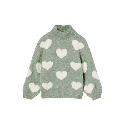 Pull col roulé maxi motifs en maille mousseuse VERTBAUDET