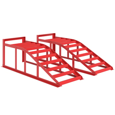 Rampe pour voiture Acier Rouge HOMCOM