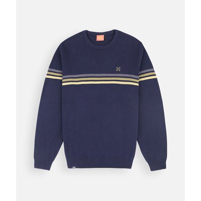 Pull col rond avec rayure placée HORIZON OXBOW
