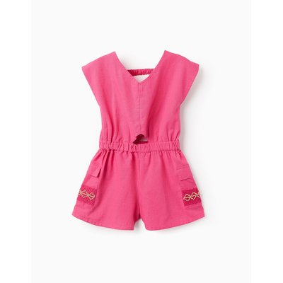 Combi-short en Coton et Lin avec Perles ZIPPY
