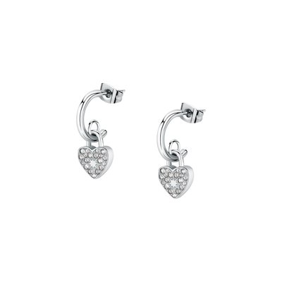 Boucles D'Oreilles en Acier, cristaux ABBRACCIO MORELLATO