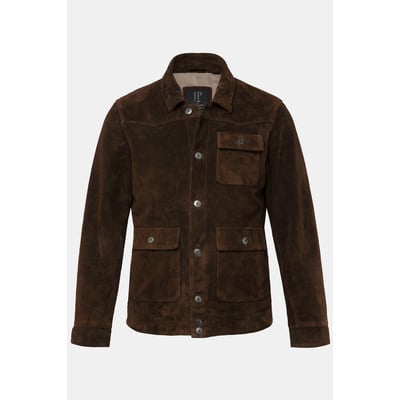 Veste en cuir, cuir suédé, col chemise JP1880