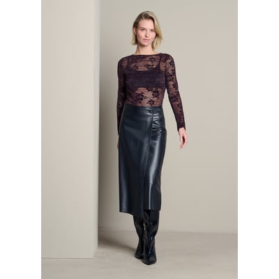 T-shirt col montant en dentelle LOLALIZA