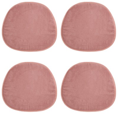 Galettes de chaise velours INGA-lot de 4 MAGMA HEIMTEX