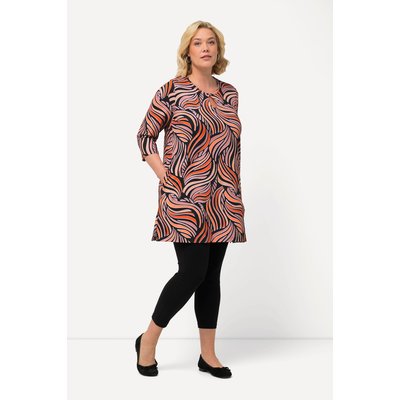 T-shirt long à motif, col rond et manches 3/4 ULLA POPKEN