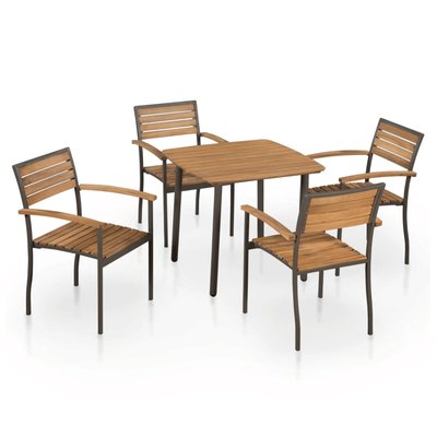 Table extérieure et chaises en acacia HOME MAISON