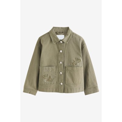 Veste-chemise brodée kaki NEXT