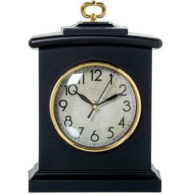 Horloge à poser acrylique noir et doré 20x7x28.5cm WADIGA