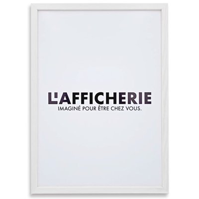 Cadre bois blanc L'AFFICHERIE