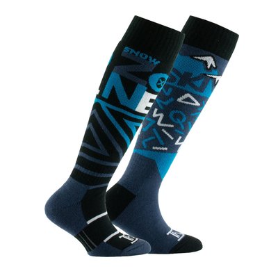 Lot de 2 paires de mi-bas ski garçon Snow Zone THYO