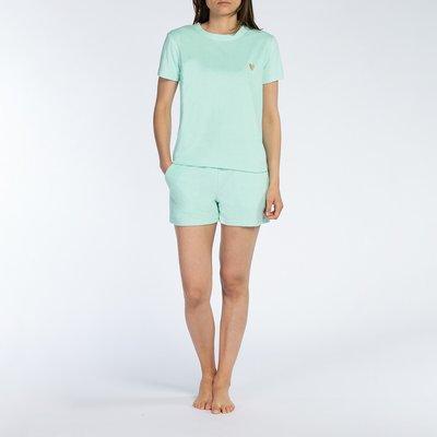 Pastel Towelling Short Pyjamas with Short Sleeves MELISSA BROWN