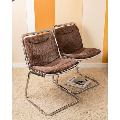 Lot de deux chaises design Alma N°1993 - Bon état DEBONGOUT