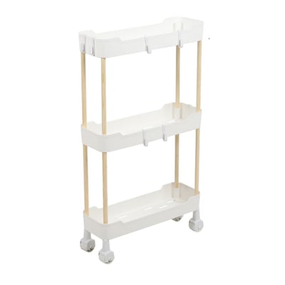 Desserte à roulettes 3 niveaux pour espaces étroits DECORATIE