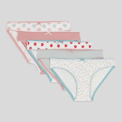 Lot de 5 culottes imprimées en coton BIO MONOPRIX