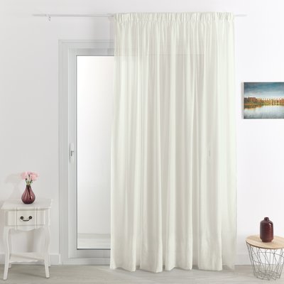 Voilage en voile uni et plombé élégant à galon fronceur HOME MAISON