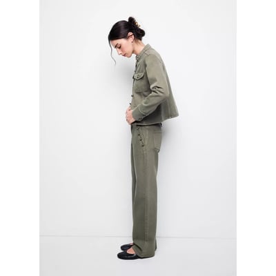 Jean taille basse à boutons MANGO TEEN