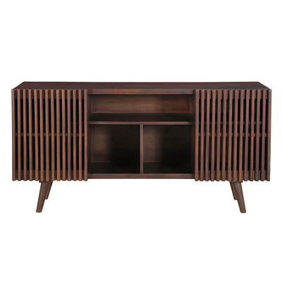 Buffet scandinave en bois 2 portes coulissantes L140 cm ALBA MILIBOO