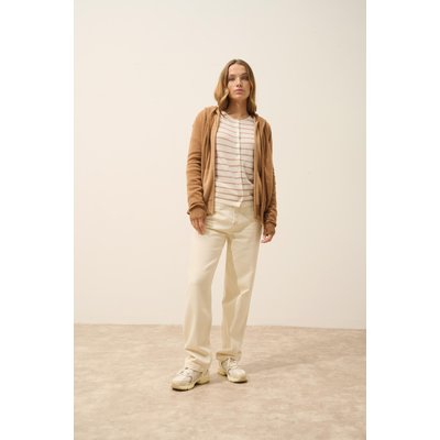 Gilet Zippé Capuche Noisette Debbie JUST CASHMERE