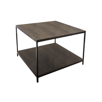 Table basse carrée en bois et métal L100 SIA DECO