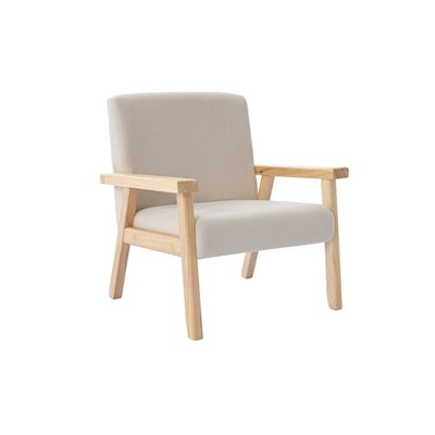 Fauteuil scandinave enfant velours côtelé et bois d'hévéa ISAK KID SWEEEK