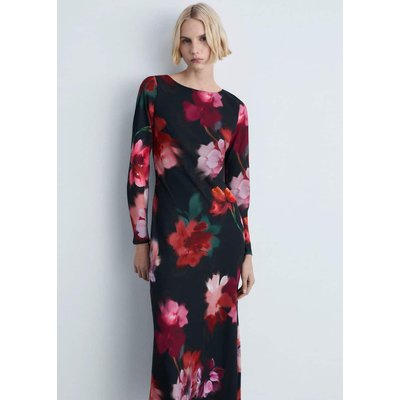 Robe midi en imprimé fleuri MANGO
