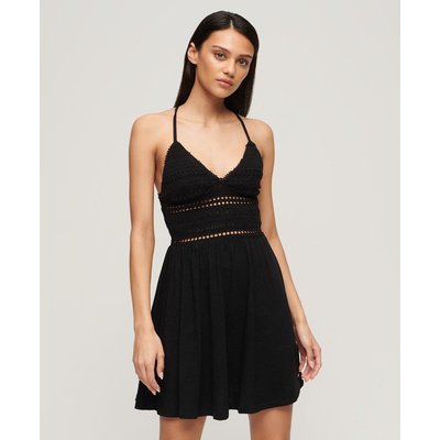 Robe courte en jersey et dentelle SUPERDRY