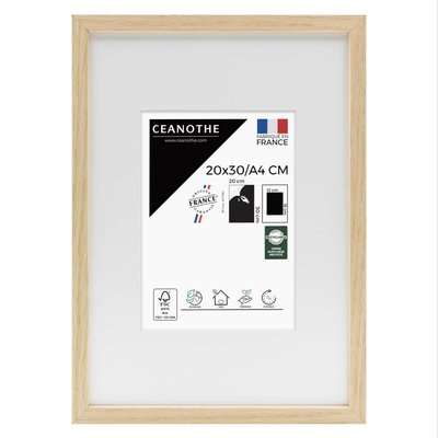 Cadre Photo Avec Passe-partout 20x30 Cm/a4 Chêne ALBA CEANOTHE