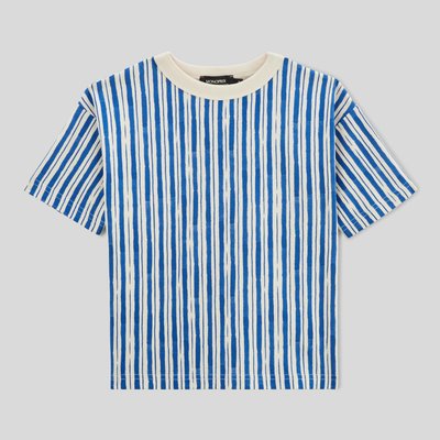 T-shirt manches courtes rayé en coton BIO GOTS MONOPRIX