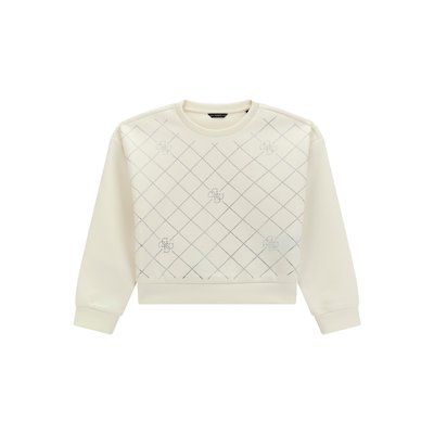 GUESS Sweat-shirt néoprène logo 4G strass GUESS