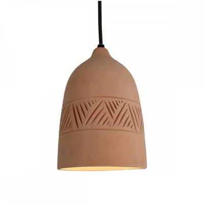 Suspension en terre cuite motif inca, KÉO GERARD LAMY