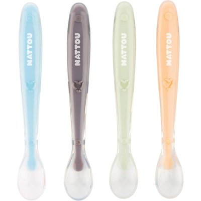 Set 4 cuillères en silicone NATTOU