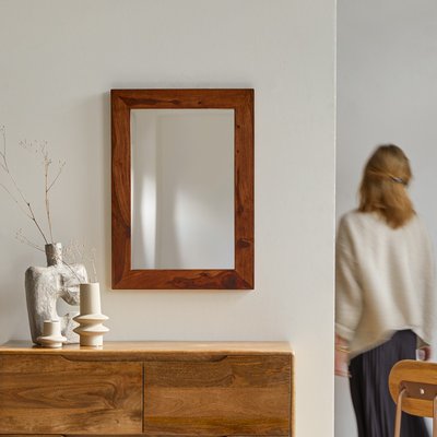 Miroir déco en palissandre massif 70x50 cm KWARTO TIKAMOON