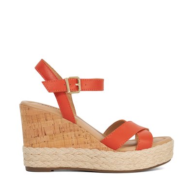 Sandales compensées en liège et tissées - KINDEST DUNE LONDON