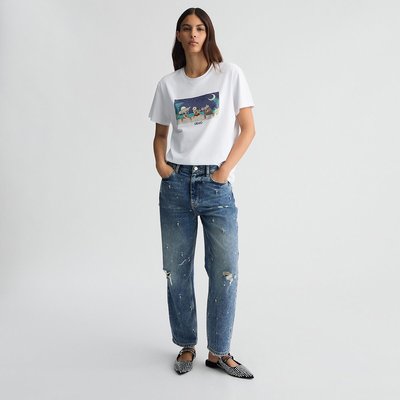 T-shirt avec imprimé et strass LIU JO