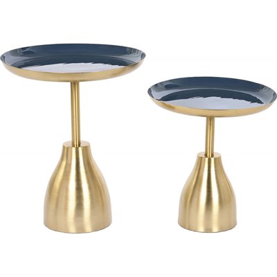 Tables d'appoint en métal, lot de 2, Fashion golden 23 RECOLLECTION