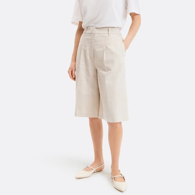 Linen/Cotton pleated bermuda shorts LA REDOUTE COLLECTIONS