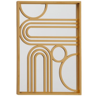 Miroir déco rectangulaire doré 40x29x2cm WADIGA